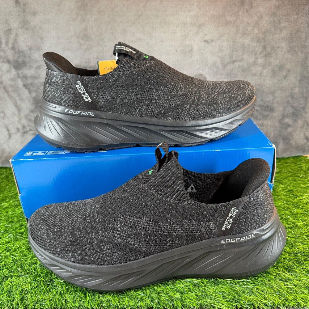 Skechers Hands Free Slip-ins Edgeride Commissioner Black Mens 10.5 232839 BBK